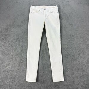 Levi’s 711 Skinny Jeans White Mid-rise Stretch Size 27